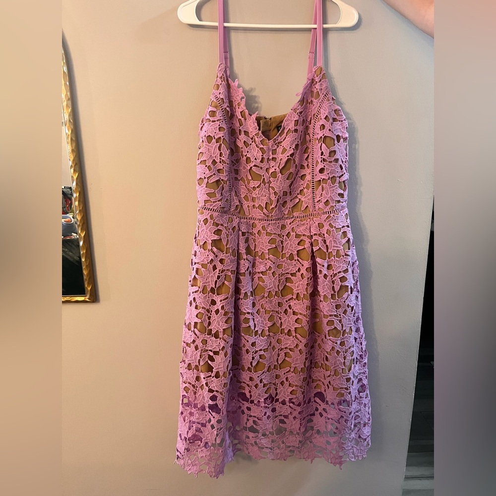 Pink Lace Sleeveless Dress City Chic